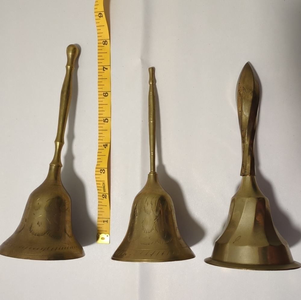 Vintage Brass Bells 3-Pieces